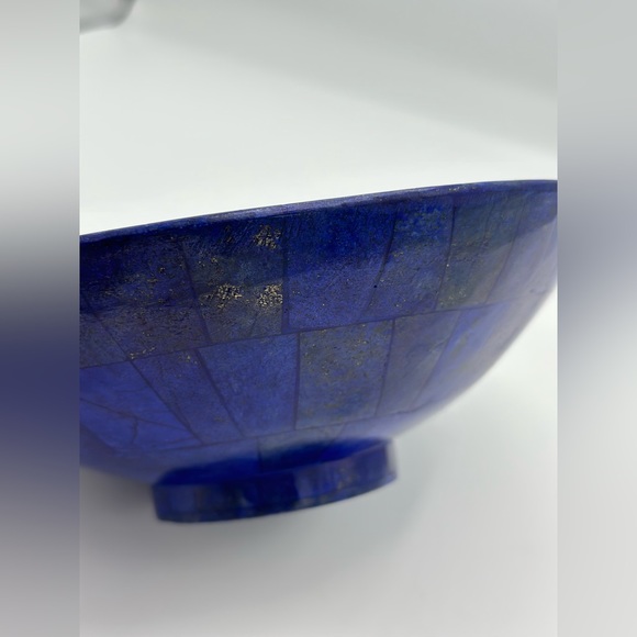 Lapis Lazuli, 8in Bowls. Natural Geniune Lapis Gemstone Mosaic - Picture 5 of 13